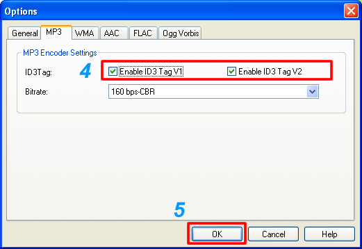 set ID3 tag for converting m4p to mp3