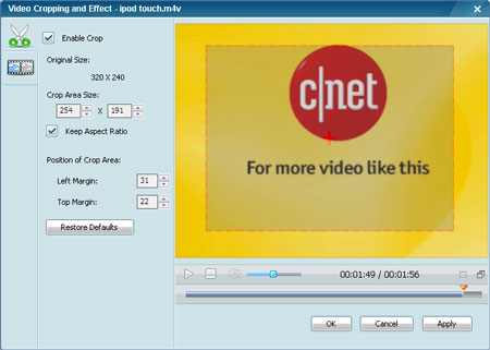 Cropping video