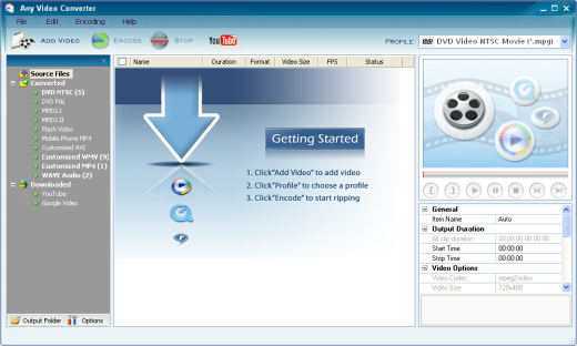 Screenshot of Any Video Converter Free