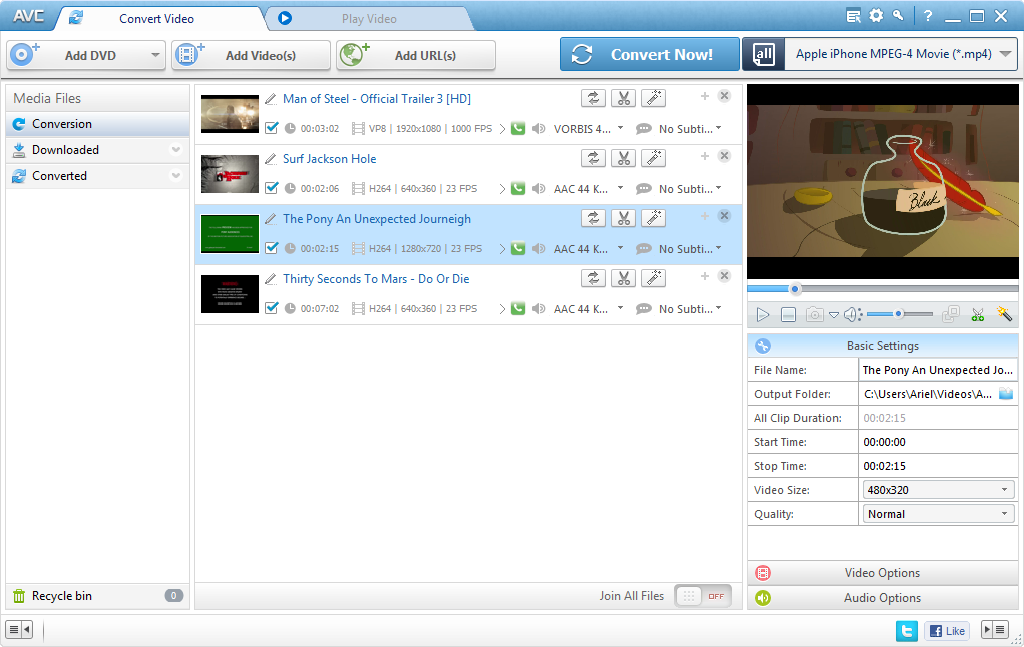 main window avc