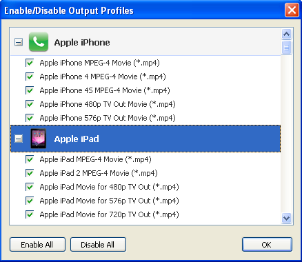 Manage profile