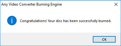burn videos to disc successfully
