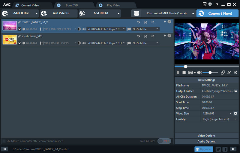 convert webm to mp4