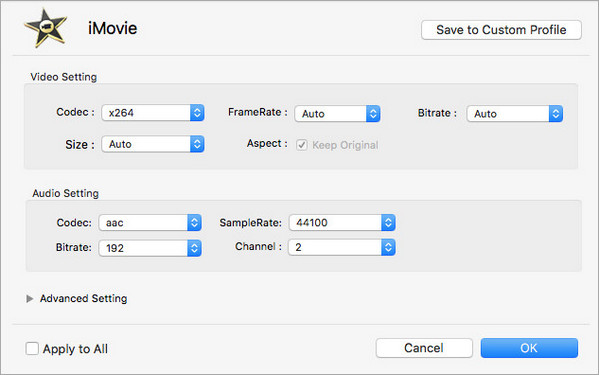 Customize output settings