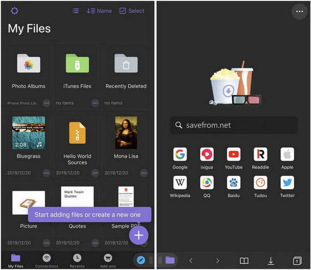 download youtube videos for iOS with Document app