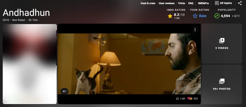 hindi movie - andhadhun