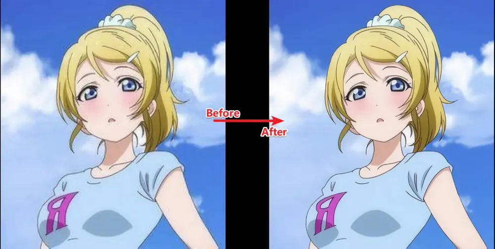 waifu2x extension gui 4K enhanced anime video