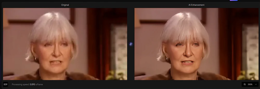 4k enhanced and face recovery