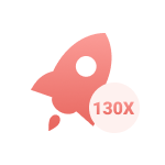130x faster speed