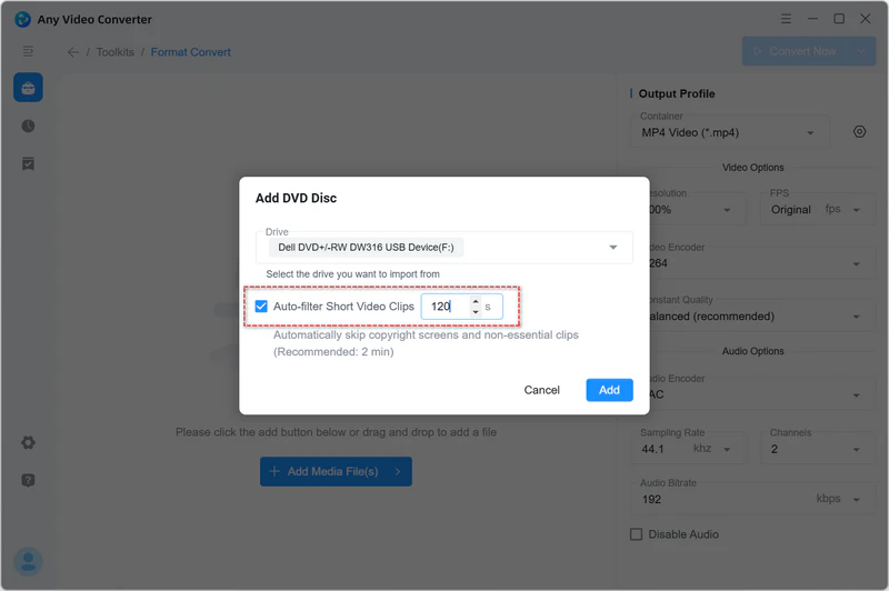 auto-filter for dvd titles