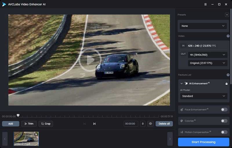 Import the video to Enhancer AI
